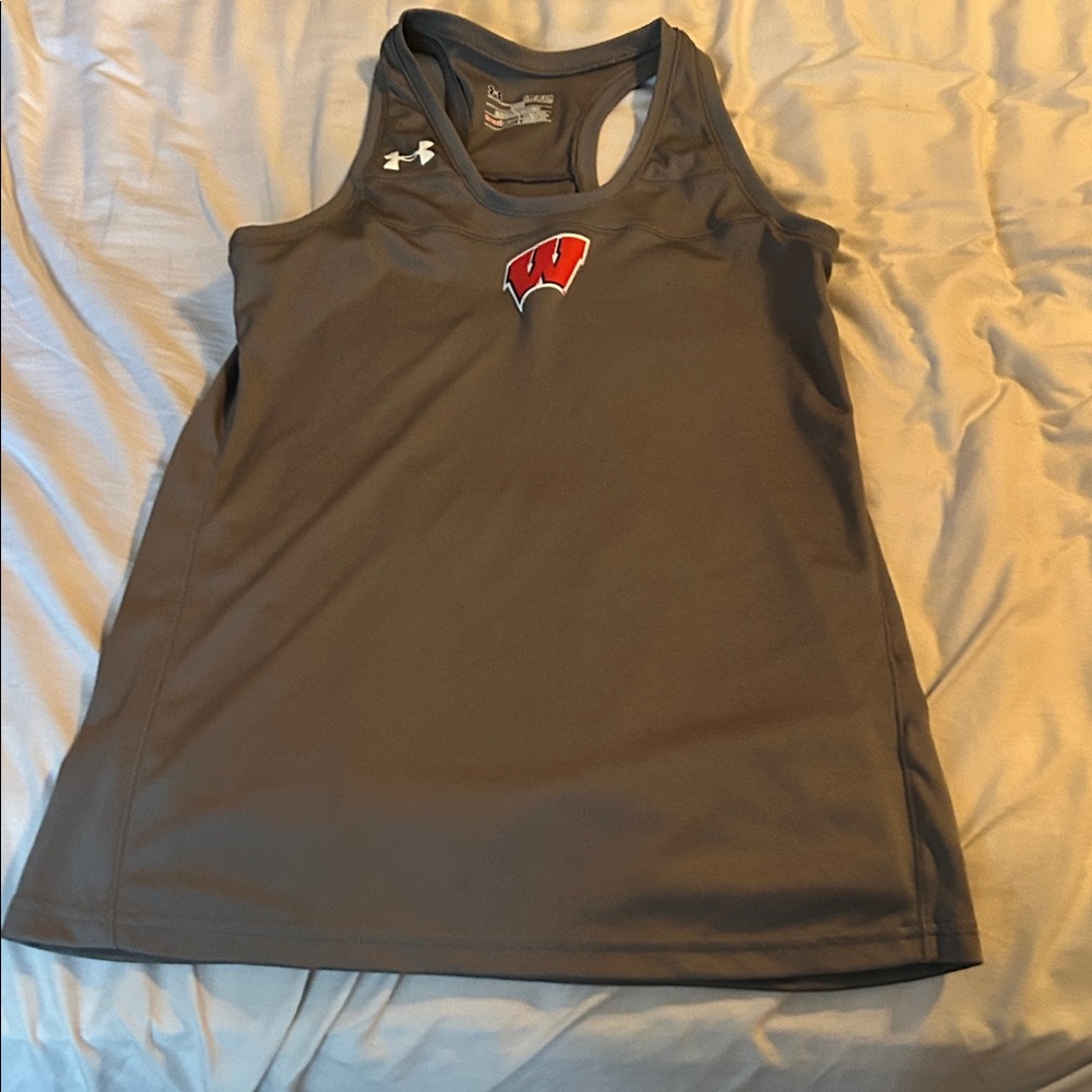 Wisconsin Under Armour‎ Charcoal Tank